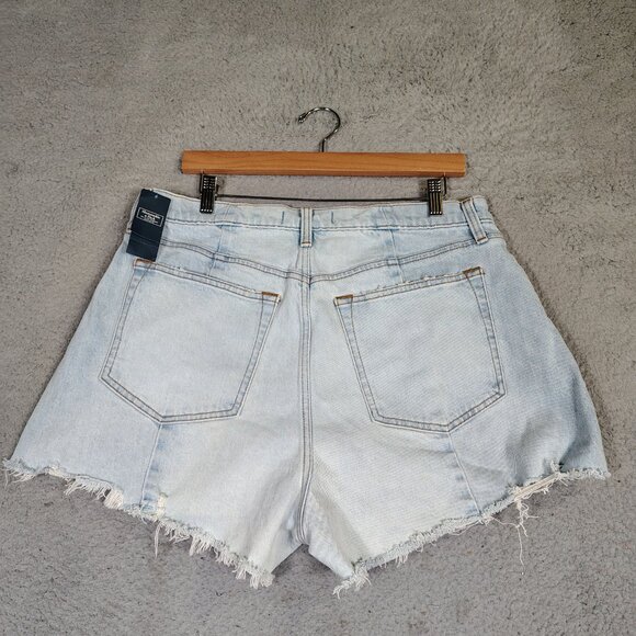 Abercrombie & Fitch The Cutoff Short Women's 32/14 Blue curve Love High-Rise NWT - Picture 2 of 13